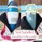 A 40 ounce Owala FreeSip & 30 ounce Stanley IceFlow Tumbler are shown inside water bottle bags that have a white &  red floral print 